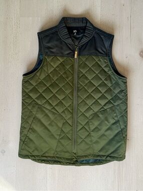 TenTree Olive and Black Quilted Men's Vest Size L